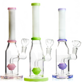 10" SLIME COLORED RIM AND TIP WATER PIPE